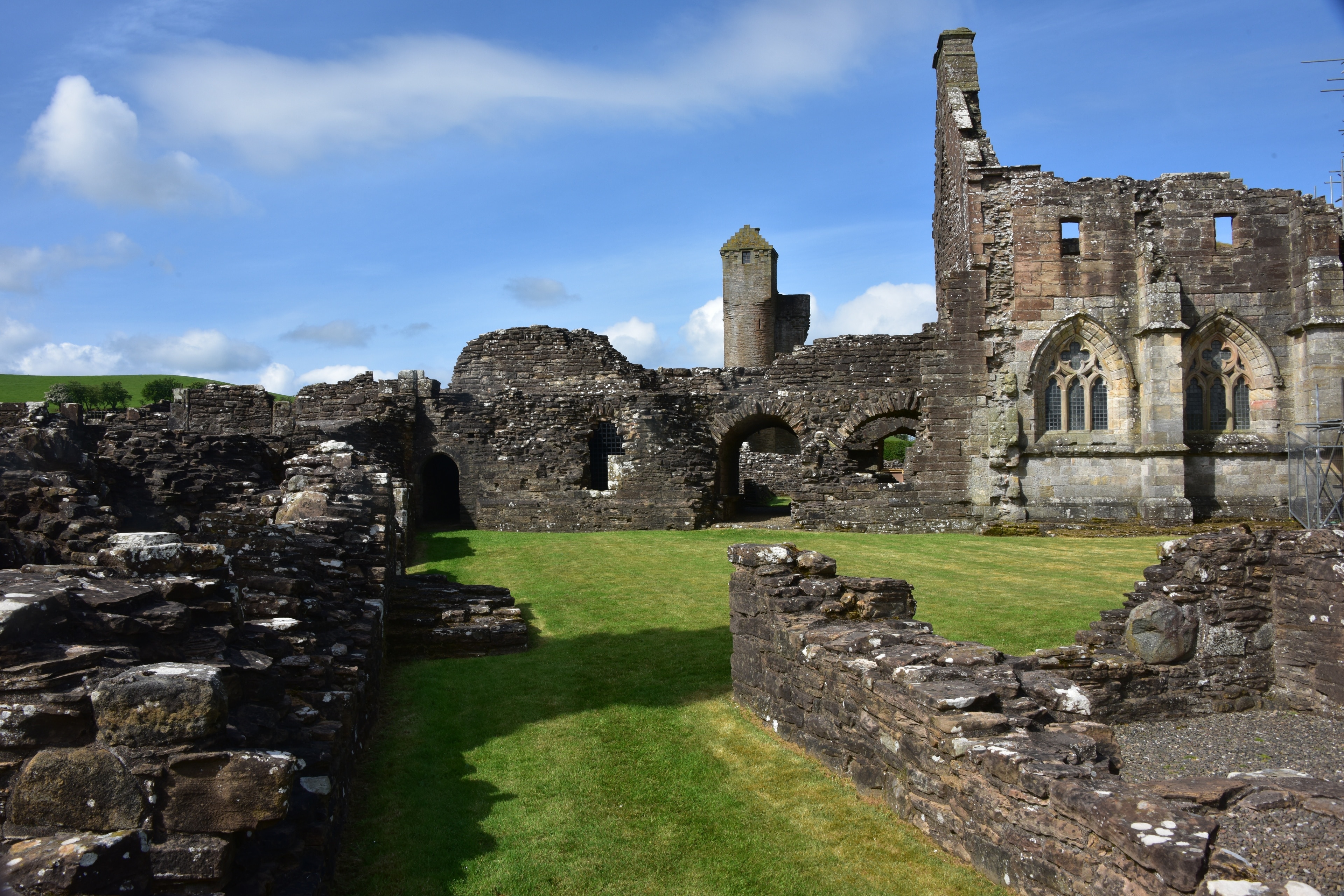 The ruins of Crossraguel Abbey, a medieval Cluniac foundation in Ayrshire.