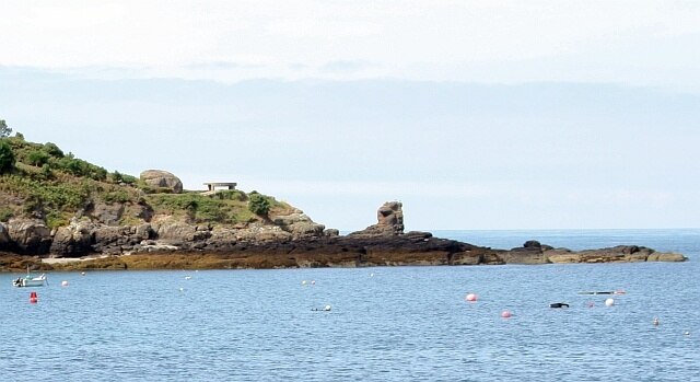 Le Nez du Guet. The headland with what appears to be a concrete German occupation structure.