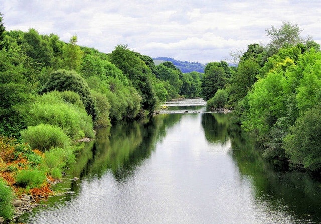 River Earn, Comrie This image was taken from the bridge spanning the River Earn at Comrie, Perthshire.