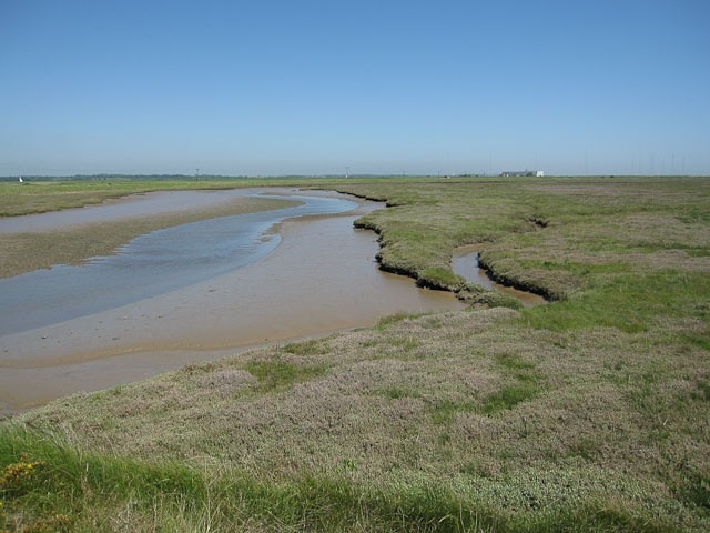 Stony Ditch Tidal channel on the landward side of Orfordness.