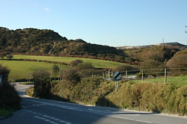 Spoil Heaps and Pasture on the Road to St Dennis