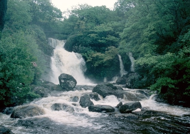 Waterfall Waterfall following typical wet weather. Bridge above falls carries West Highland Way. Gerald Manley Hopkin's short poem ("Inversnaid") is about this waterfall. Its final well-known lines are even more appropriate now: "What would the world be, once bereft Of wet and of wildness? Let them be left, O let them be left, wildness and wet; Long live the weeds and the wilderness yet."