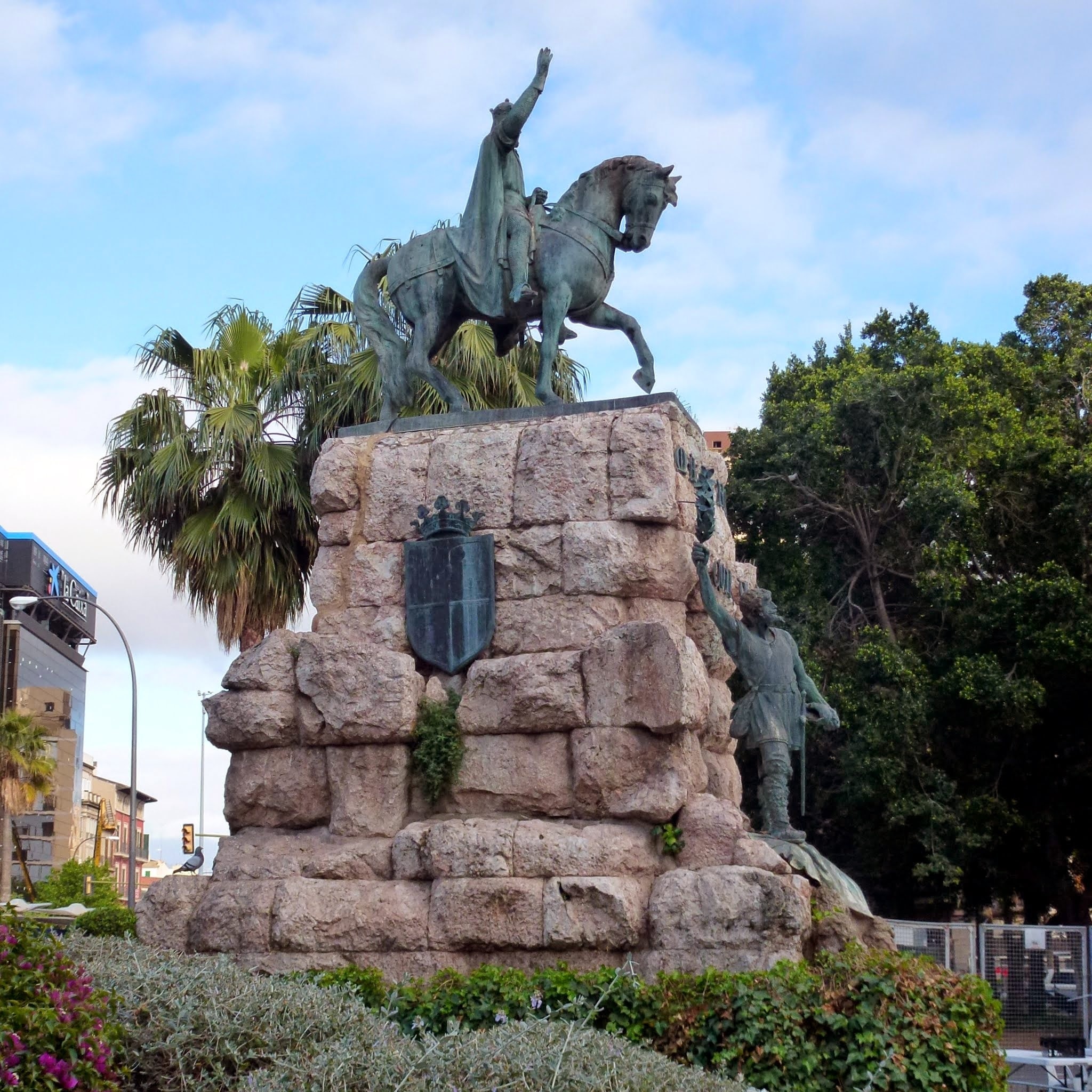 King James I statue. Plaza de España, Palma de Mallorca, Spain
