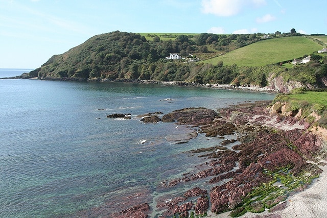 Lansallos: Talland Bay Looking towards Downend Point: Polperro lies beyond the headland