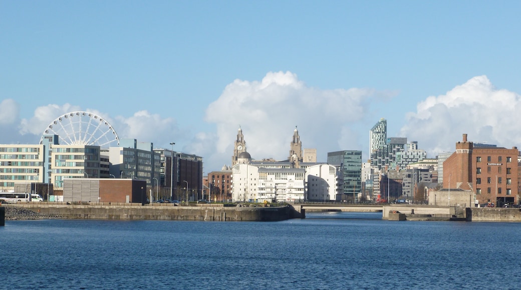 View north across Queens Dock, Liverpool, from Mariners Wharf