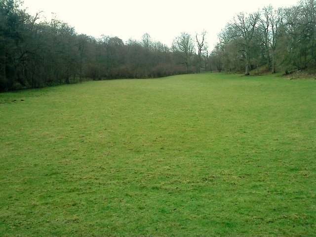 Laver Valley An open field, in a prodominantly wooded valley.