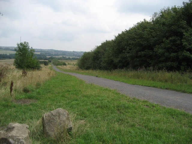 Disused Bowes Railway. Council has spent money surfacing this former railway trackbed for leisure purposes. Taken outside Kibblesworth it looks east leading down to the River Team.