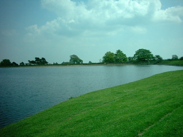 Dam wall. Part of the dam wall at Ty Mawr reservoir