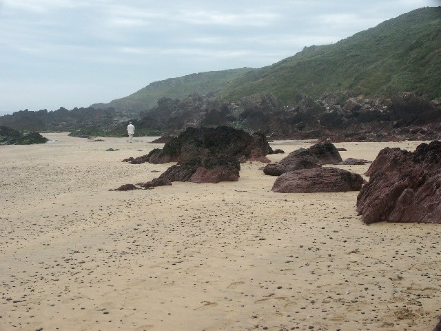 Freshwater West. A large and deserted beach with an erie feel the day I visited. Perhaps because of the mist.
