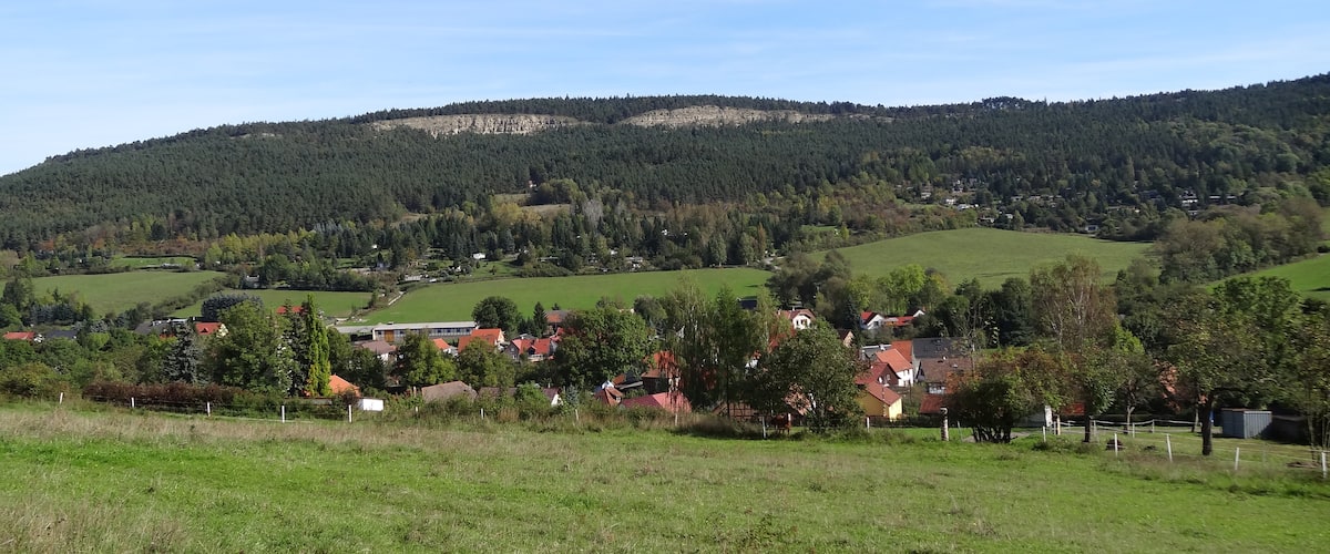 View on Kleinbreitenbach, Thuringia, Germany
