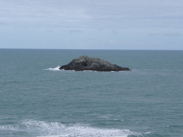 The Goose Viewed from the coast at West Pentire by the Bowgie Inn.
