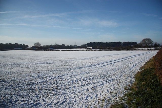 Frozen farmland. A stark contrast to the summer post-harvest scene 206988