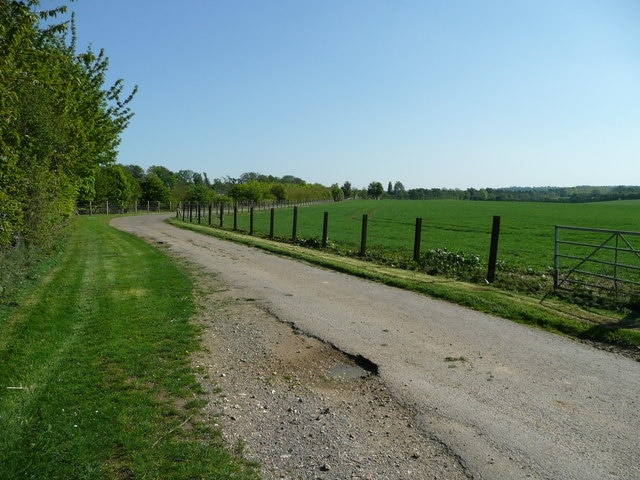 Road to Sutton Manor Farm Existing farm roads off the A30 were realigned when the A34 dual carriageway was built in the 1970's.