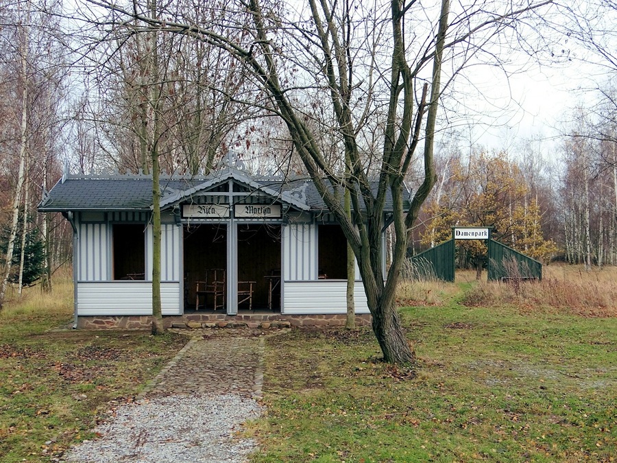 Nachgebauter Pavillon der ehemaligen Jungborn-Heilanstalt auf dem gleichnamigen gelände im Eckertal bei Stapelburg.