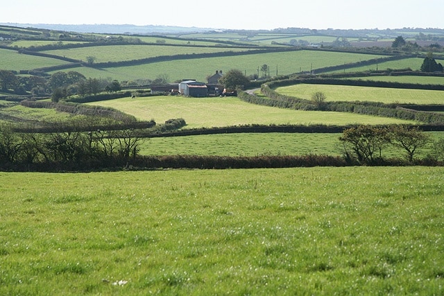 Shebbear: towards Little Ladford Typical west Devon farmland landscape