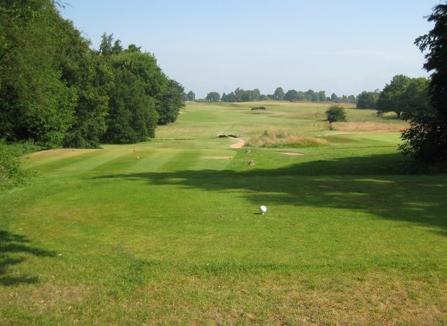 Moor Park: Sandy Lodge Golf Club The course of Sandy Lodge Golf Club was designed by Harry Vardon and opened in 1910, so it will be celebrating its 100th anniversary in 2010. This is the view from the public footpath looking across the tee and up the fairway of the Par 5 508 yard 17th hole, named Mount Vardon after the course architect. The Club's website is here http://www.sandylodge.co.uk/