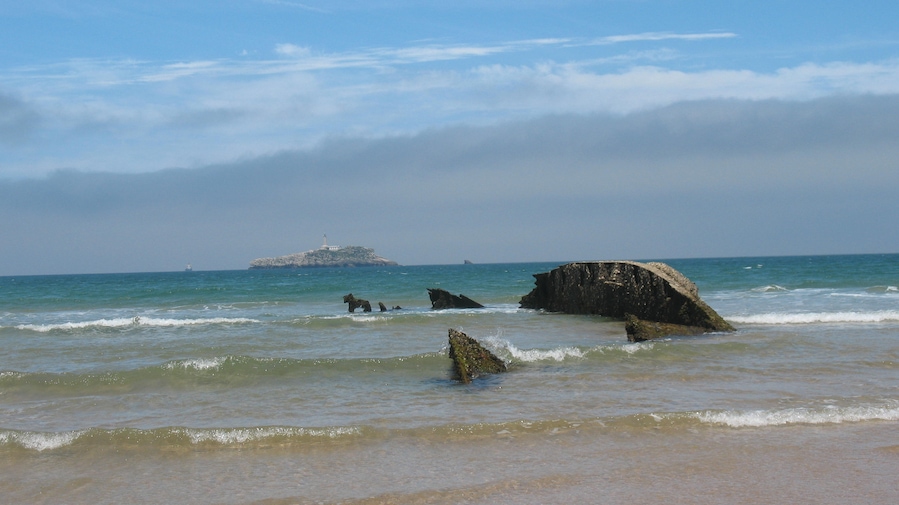 Schiffswrack bei Somo