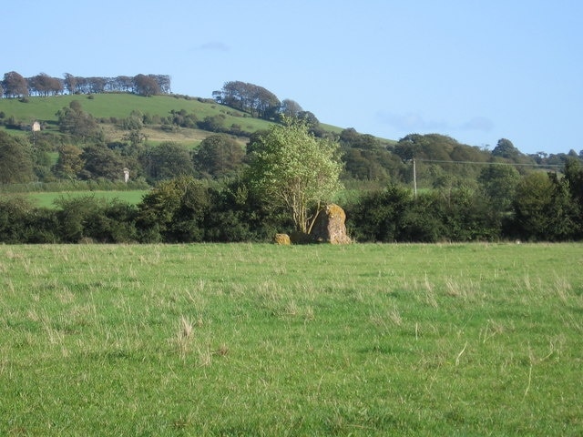 Stones at the point marked "Burial chamber"