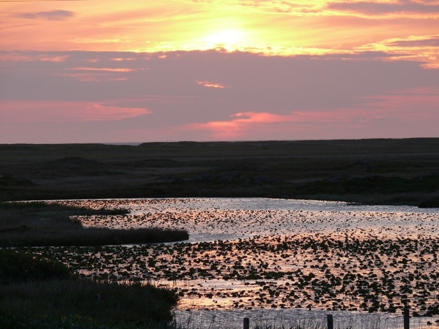 Loch Nighe at sunset Taken from the road through Aisgernis township