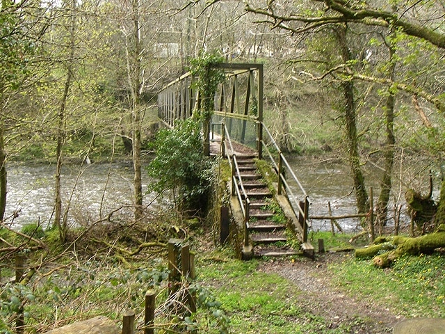 Footbridge A footbridge over the river Cothi.