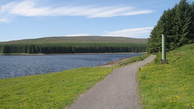 Burnhope Reservoir A well constructed path runs around the reservoir.