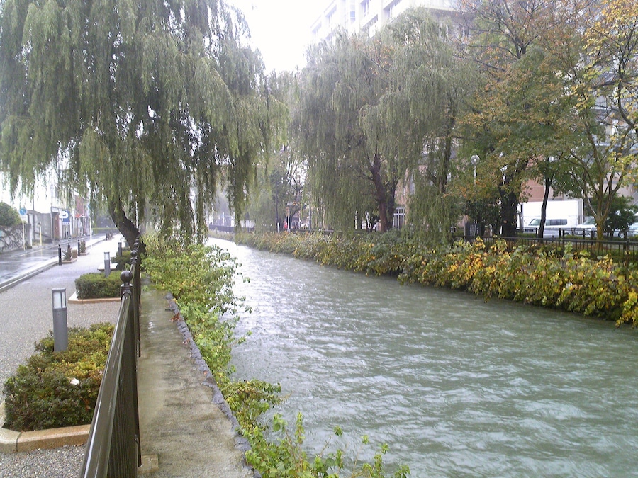 Hirose River in Gunma, Japan.