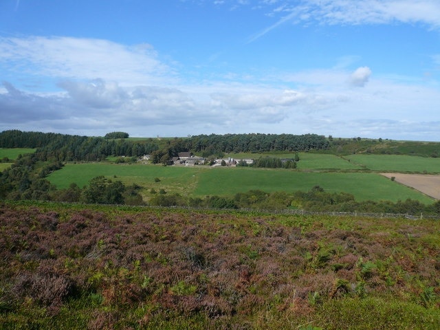 Harewood Moor - Bridleway View looking towards Harewood House Farm.