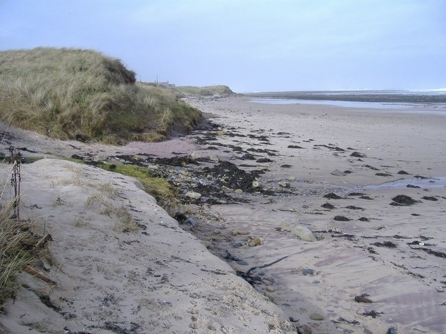 Beach, south of Cresswell Looking north, up the coast.