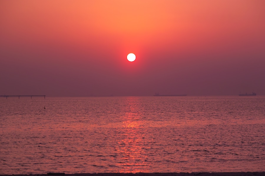 Sunset of ISE bay.(伊勢湾の夕日)