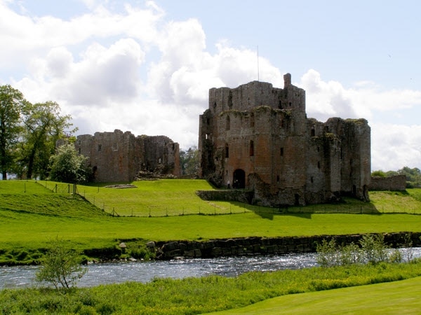 Brougham Castle, Cumbria, as seen from the north east, across the River Eamont.