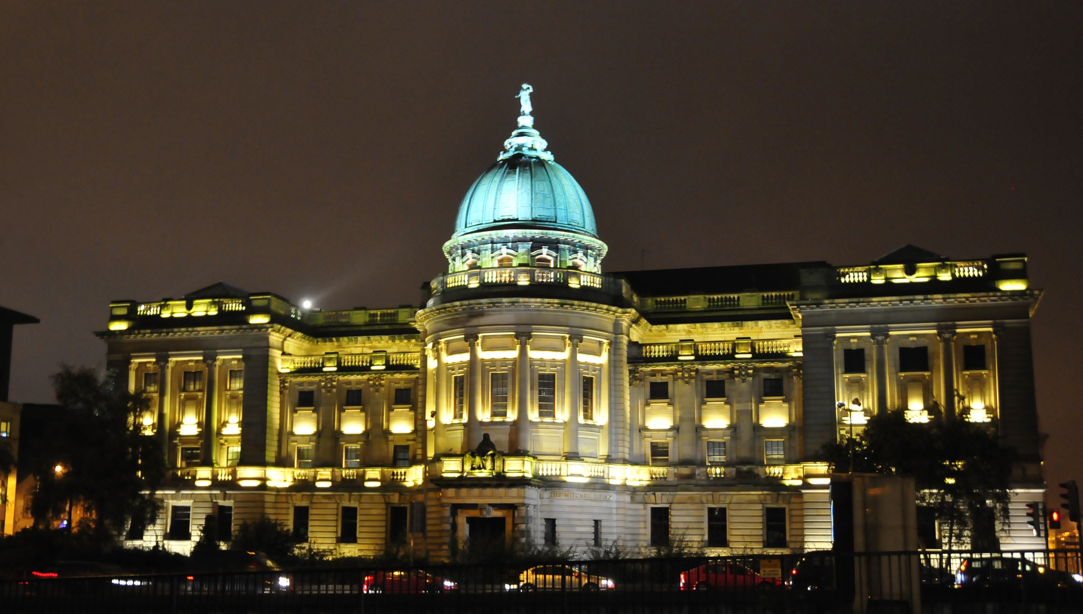 Mitchell Library at night
