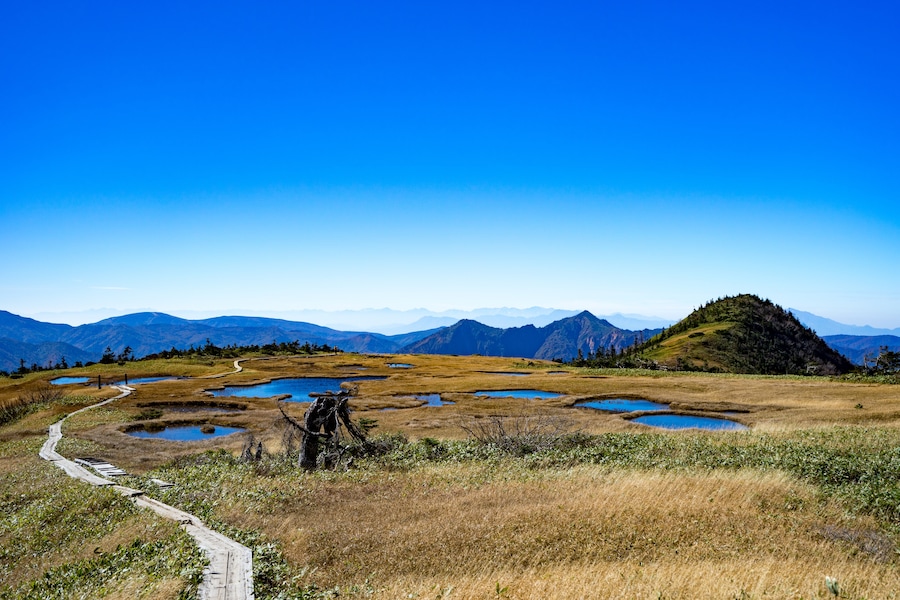 View from Mount Naeba in Nagano and Niigata prefectures, Japan.