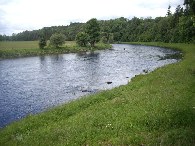 Angler in the Dee Near Carlogie Farm.