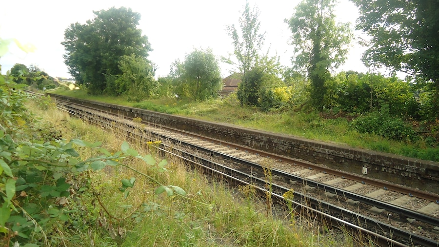Photo "Remains of Selsdon station, Oxted Line platforms looking south towards Sanderstead." by Ravenseft (Creative Commons Attribution-Share Alike 3.0) / Cropped from original