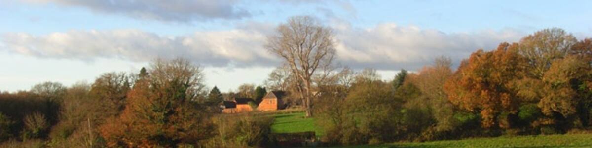 Photo "Pasture, Knowl Hill A view of Lot Farm from a footpath east of Warren Row Road." by Andrew Smith (Creative Commons Attribution-Share Alike 2.0) / Cropped from original