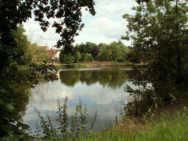 A view of Polstead's village pond