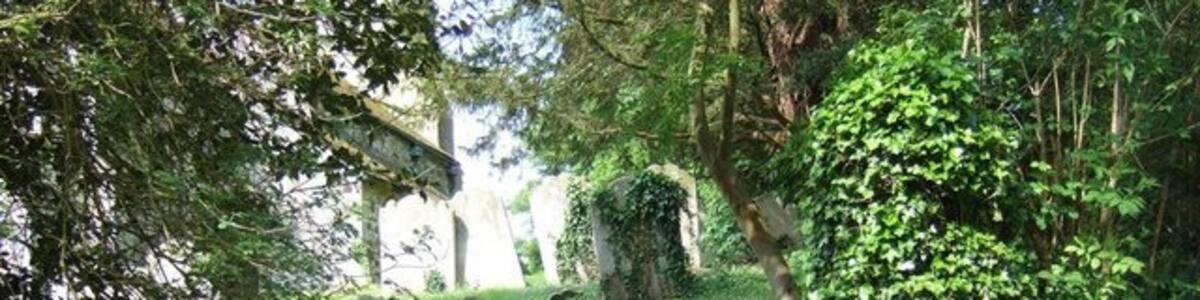 Photo "Steps & churchyard. Steps illuminated with dappled light lead into the churchyard of 182708" by Rob Farrow (Creative Commons Attribution-Share Alike 2.0) / Cropped from original
