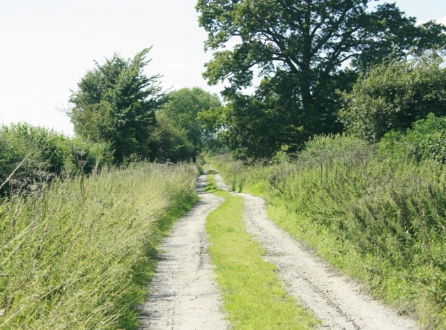 Byde Mill Lane (track) Heading west out of Townsend into some very pleasant farmland.