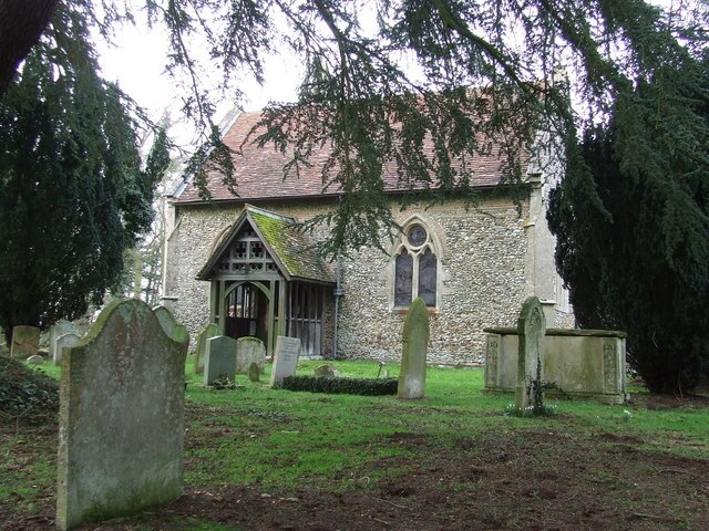 All Saints' parish church, Bradfield Combust, Suffolk, seen from the south