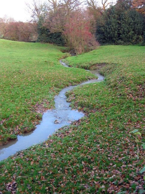 Brook below Stanley Farm, Stanley This brook flows through the hamlet of Stanley