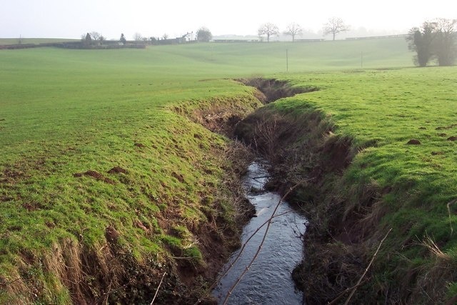 Brook and pastures