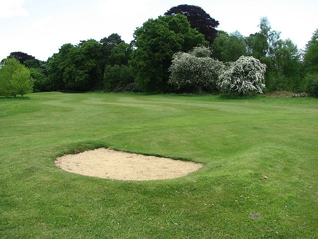 View towards Fritton Wood Across golf course by Fritton Lake Lodges.