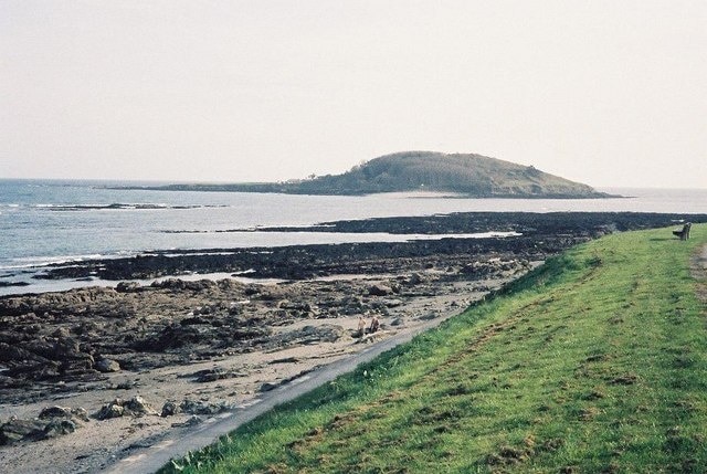St. Georges or Looe Island Looking towards Looe Island from the mainland.