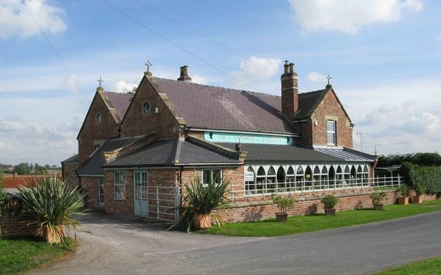 The Corner Cupboard, Birdforth Restaurant and shop set in the old village school, built in 1875 and closed in 1961.