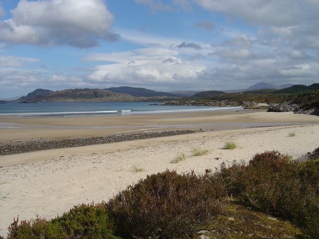 Singing Sands These dunes overlook the sands at Camas an Lighe, known as the Singing Sands. Signs warn of unexploded ordnance from a previous, wartime, use.