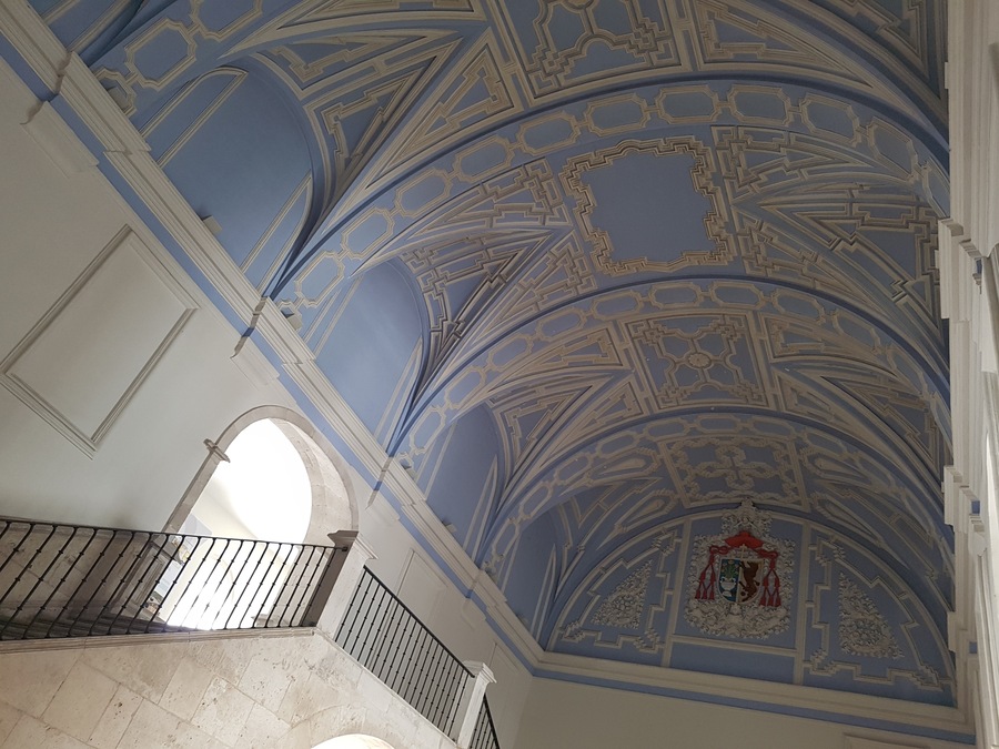 Principal Stairs of the Monastery nuestra Señora del Prado in Valladolid, Spain.