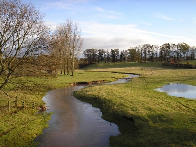 Leitholm 'flooders' A view across the 'flooders' as they are known locally on a cold December day.