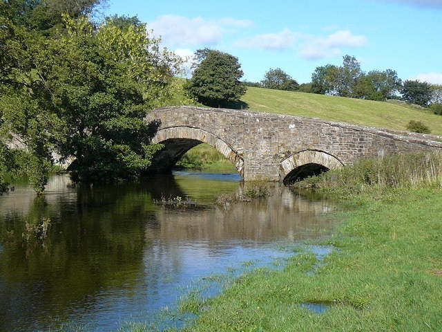 Bridge at edge of Semerwater and start of river Bain