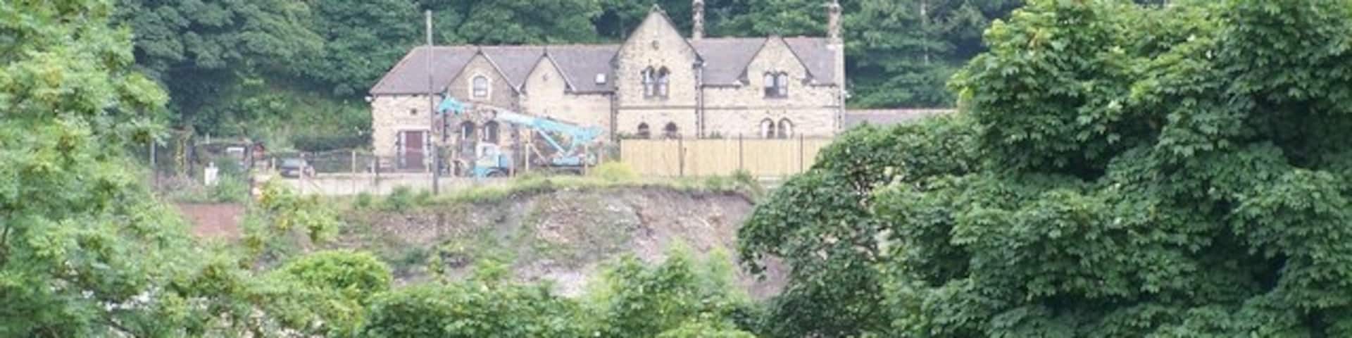 Station House in the Woods, Deepcar. A superbly converted Railway Station ... with work still being done, hence the Crane. One day I'll get a much better picture of this beautiful restoration. And, 13 months later, here it is ... 1571545