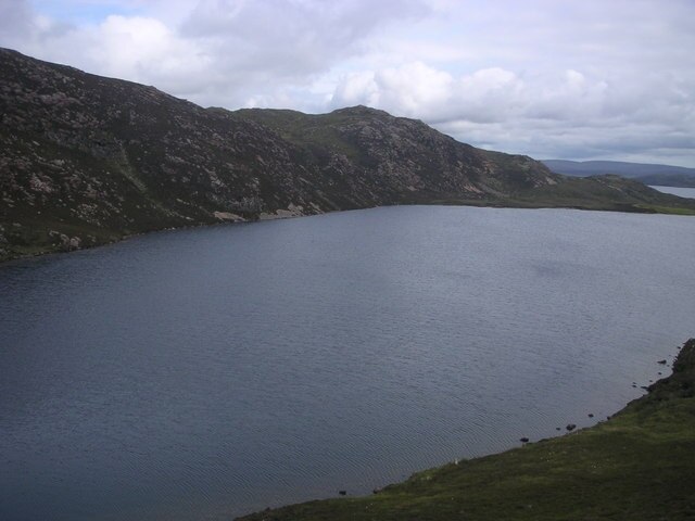 Muckla Water Muckla Water, Muckle Roe, loch with very steep rocky east shore.